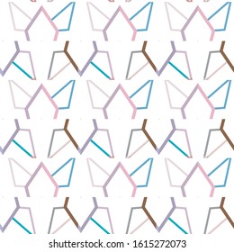 Seamless vector pattern in geometric ornamental style