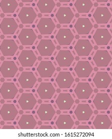Seamless vector pattern in geometric ornamental style