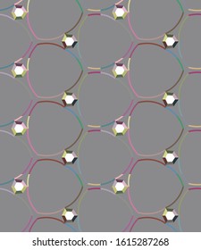 Seamless vector pattern in geometric ornamental style