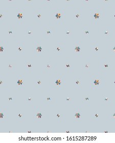 Seamless vector pattern in geometric ornamental style