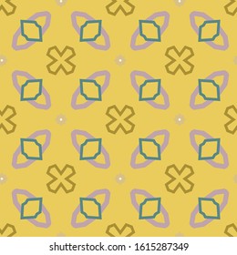 Seamless vector pattern in geometric ornamental style
