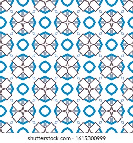 Seamless vector pattern in geometric ornamental style