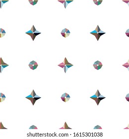 Seamless vector pattern in geometric ornamental style