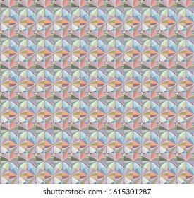 Seamless vector pattern in geometric ornamental style