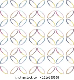 Seamless vector pattern in geometric ornamental style