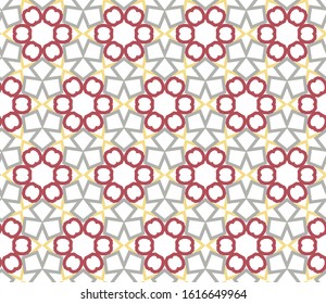 Seamless vector pattern in geometric ornamental style