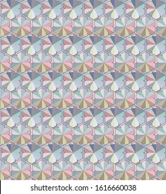 Seamless vector pattern in geometric ornamental style