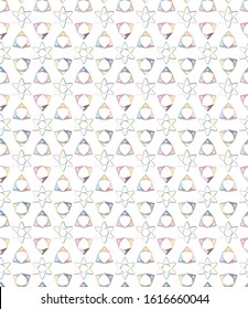 Seamless vector pattern in geometric ornamental style