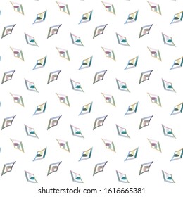 Seamless vector pattern in geometric ornamental style