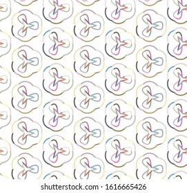 Seamless vector pattern in geometric ornamental style