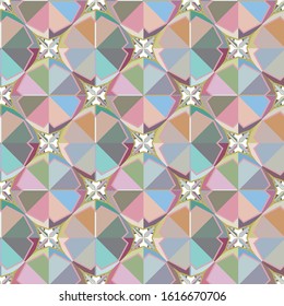 Seamless vector pattern in geometric ornamental style