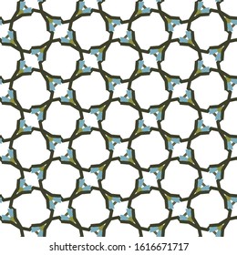 Seamless vector pattern in geometric ornamental style