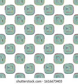 Seamless vector pattern in geometric ornamental style