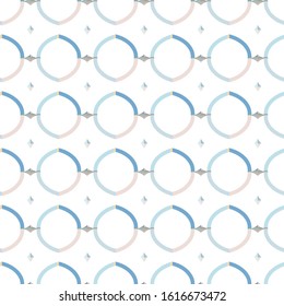Seamless vector pattern in geometric ornamental style