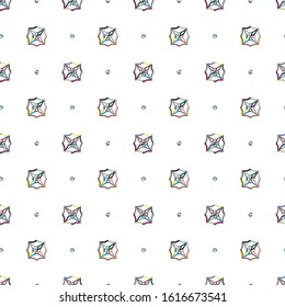 Seamless vector pattern in geometric ornamental style