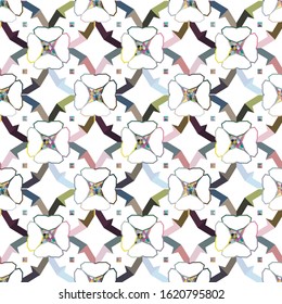 Seamless vector pattern in geometric ornamental style