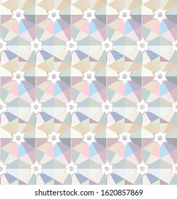 Seamless vector pattern in geometric ornamental style
