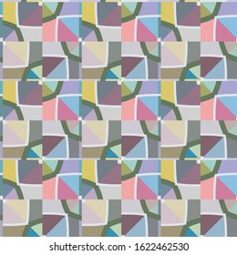 Seamless vector pattern in geometric ornamental style