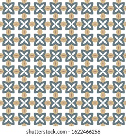 Seamless vector pattern in geometric ornamental style