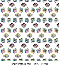 Seamless vector pattern in geometric ornamental style