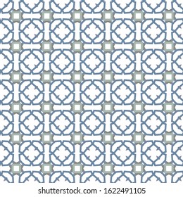 Seamless vector pattern in geometric ornamental style