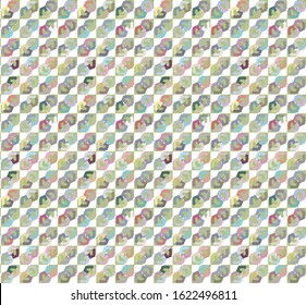 Seamless vector pattern in geometric ornamental style