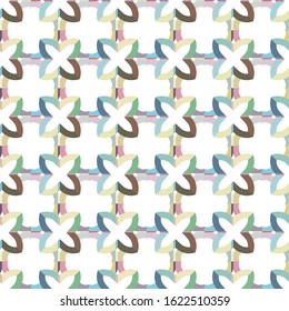Seamless vector pattern in geometric ornamental style