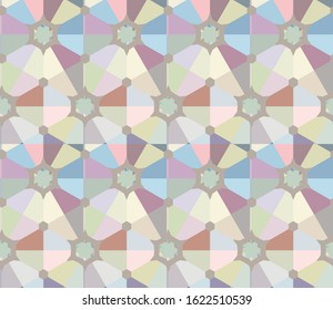 Seamless vector pattern in geometric ornamental style