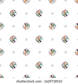 Seamless vector pattern in geometric ornamental style