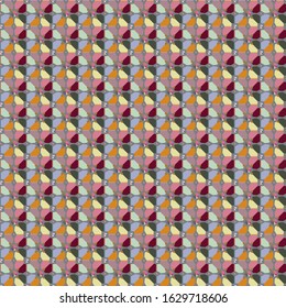 Seamless vector pattern in geometric ornamental style
