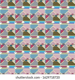 Seamless vector pattern in geometric ornamental style