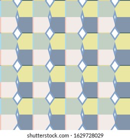 Seamless vector pattern in geometric ornamental style