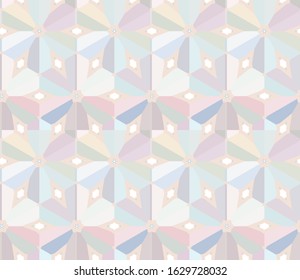 Seamless vector pattern in geometric ornamental style