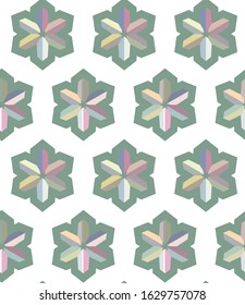Seamless vector pattern in geometric ornamental style