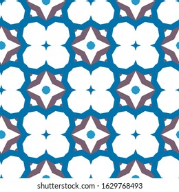 Seamless vector pattern in geometric ornamental style