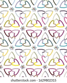 Seamless vector pattern in geometric ornamental style