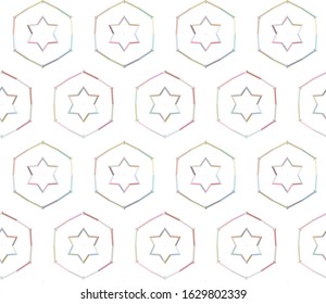 Seamless vector pattern in geometric ornamental style