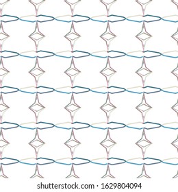 Seamless vector pattern in geometric ornamental style