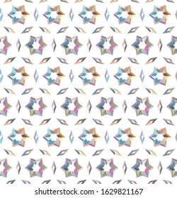 Seamless vector pattern in geometric ornamental style