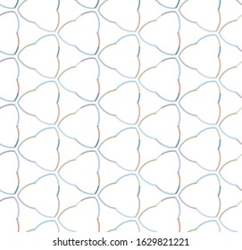 Seamless vector pattern in geometric ornamental style