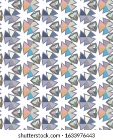 Seamless vector pattern in geometric ornamental style