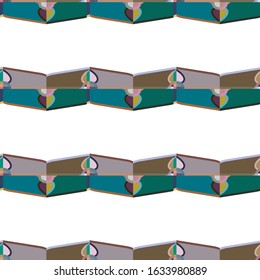 Seamless vector pattern in geometric ornamental style