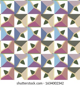Seamless vector pattern in geometric ornamental style