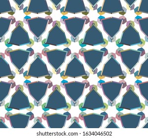 Seamless vector pattern in geometric ornamental style