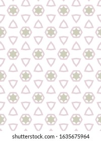 Seamless vector pattern in geometric ornamental style