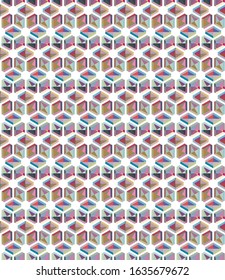 Seamless vector pattern in geometric ornamental style
