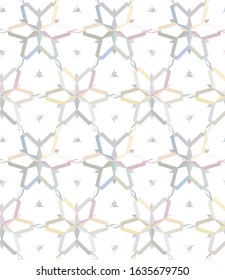 Seamless vector pattern in geometric ornamental style