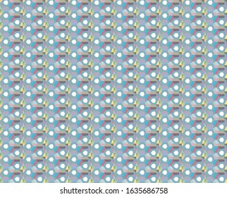 Seamless vector pattern in geometric ornamental style