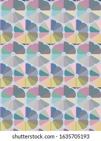 Seamless vector pattern in geometric ornamental style