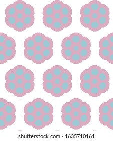 Seamless vector pattern in geometric ornamental style